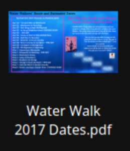 2017 Water Walk Dates